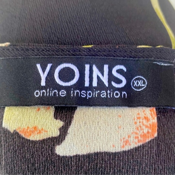 YOINS Black Crossed Front Deep V Neck Floral
Print Long Bell Sleeves XXL - Picture 5 of 5